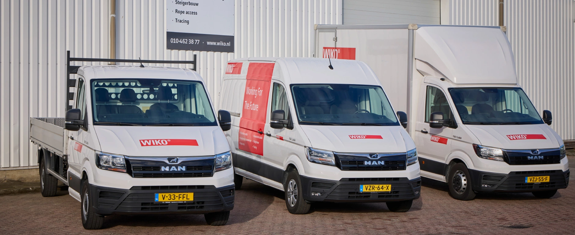 WIKO materieel op rij; WIKO werkt door heel Nederland